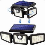 Load image into Gallery viewer, Lampes Solaires à Détecteur de Mouvement Extérieur, 3 Têtes de Détection
