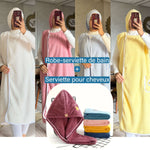 Load image into Gallery viewer, Ensemble deux piece (Robe et serviette cheveux)
